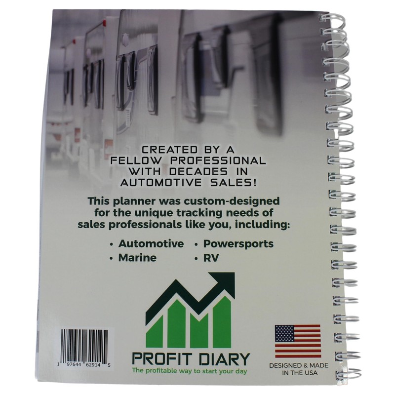 The Profit Diary- Car Sales Daily Planner & Tracker- Optimize