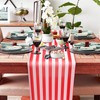 Mecerypt 6 Pieces Striped Table Runner Wedding Polyester Table Decor