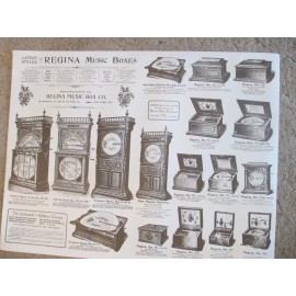 Regina Music Box Broadside Repro 17" x 22" 17 Styles