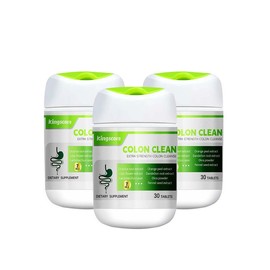 Kingscom Advanced Colon Cleanse - Okra Fiber Formula | 30 Tablets | Caffeine-Free | Gut Health & Detox Support | Natural Dietary Supplement Healthcare Optimum Fitness Extra Strength Digestive System Vitamin Edible Bathroom:_3 Bottles