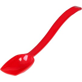 TrueCraftware-Set of 12 Buffet Serving 3/4 oz Solid Spoon 10" Polycarbonate Red Color-Serving Utensils Scooping and Serving Set for Catering Buffet Party Kitchen Banquet Restaurant Flatware Kitchen
