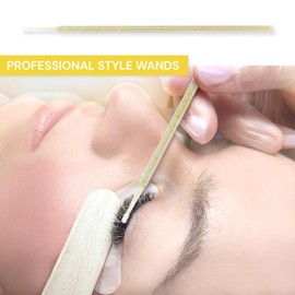 Apothie 200PCS Disposable Micro Applicator Brush (200 Pieces, Yellow Crystal)– Lash Glue Microswabs for Eyelash Extensions, Cotton Brush Swab for Applying Makeup, Microfiber Tips