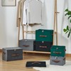 VinneGenzz Storage Bins with Zipper Lid Velvet Fabric Storage Boxes