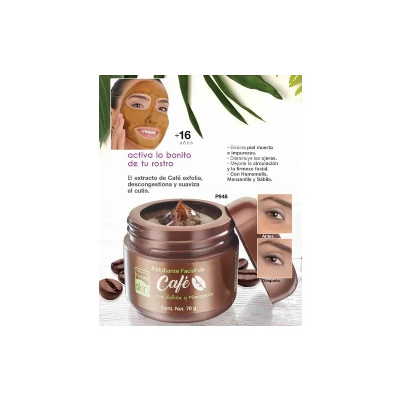 Exfoliante Facial De Café Skin Care Ojeras Natural Skin