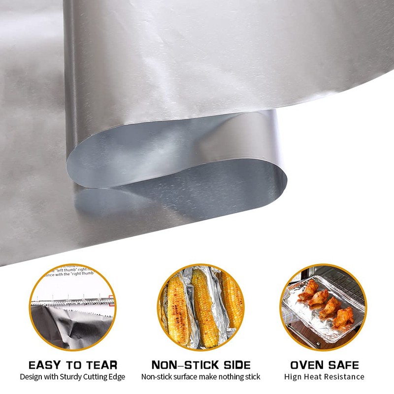 Aluminum Foil Roll 30CM×30M Long Heavy Duty Aluminum Foil Wrap