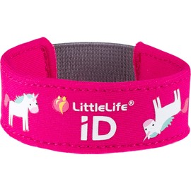 LittleLife Safety Wristband, Kids iD Bracelet With iD Cards For Emergency Contact Or Medical Information - Unicorn
