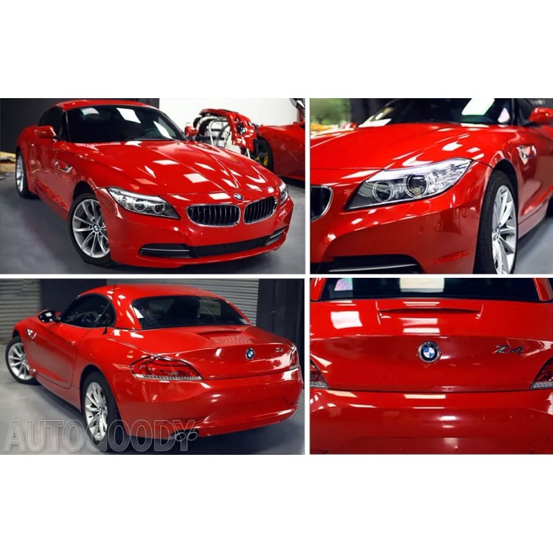 AUTOGOODY 12" x 60" Super Gloss Red Vinyl Film Wrap