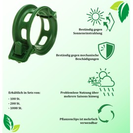 ARPON Plant Clips Professional Plant Support Accessories Multiuse Plant Support Clips Fruit Plastic Tomato Clips Tomato Clips