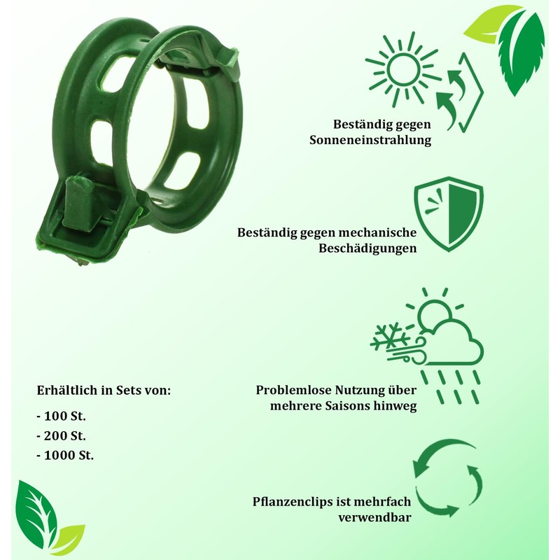 ARPON Plant Clips Professional Plant Support Accessories Multiuse Plant Support