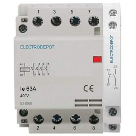 60 AMP LIGHTING CONTACTOR 4 Pole 120V Coil with Optional Auxiliary Contact