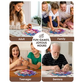 Rowood Jigsaw Puzzles for Adults,DIY Craft Kits for Kids,Birthday for Mom/Women-Mystic Mandala Flower