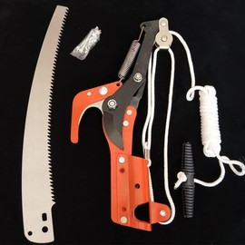 Extendable Tree Pruner Saw Head Without Pole, Outdoor High-Altitude Branches Trimmer Pruning Shears, Harvester Clipper for Plant Twig Vine, Garden Trimming Tool