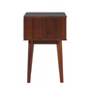 Walker Edison Modern Solid Wood Retro 1-Drawer Nightstand, 25 Inch,