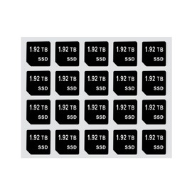 20PCS Capacity Sticker Label for Hard Drive Tray Caddy DXD9H 0DXD9H X7K8W 0X7K8W, Compatible for Dell PowerEdge 16th-14th Gen r740 r640 r440 r340 r750 r650 r550 r760 r660 r6625, 1.92TB, SSD
