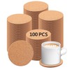 100 pcs Cork Coasters for Drinks, Bulk Blank Coasters DIY
