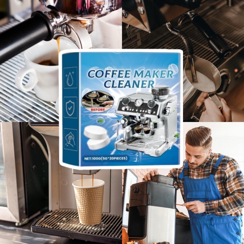 VERALY.MX Paquete 20 Pastillas Limpieza Maquina Cafe Cafetera Cafeteria Pack