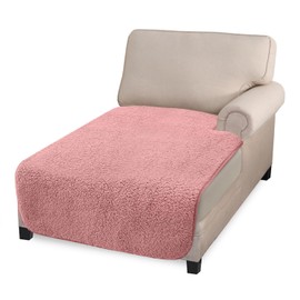 Granbest Super Soft Thick L-Shaped Sofa Cover, Non-Slip Chaise Lounge Cover, Large Corner Couch Cover for Pets (Chaise, Pink)