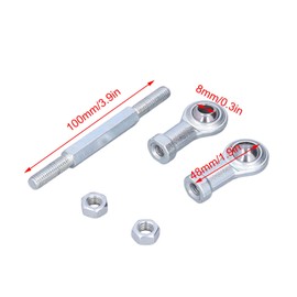 Tie Rod Tool Tie Rod Set Steering, 100 mm M8 Ball Joint Tie Rod Set Steering for Electric Go-Kart Mini Children ATV Go Kart Quad Dirt Pit Bike