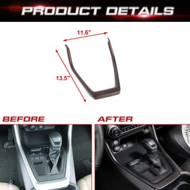 x xotic tech Inner Center Console Gear Control Panel Side Cover Trim, Wood Grain, Compatible with Toyota RAV4 2019 2020 2021 2022 2023 2024 2025