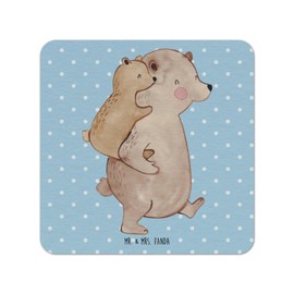 Mr. & Mrs. Panda Bierdeckel Papa Bär 100er Set - Geschenk, Gastgeschenk Hochzeit, Geburtstag, Opa, Familie, Vater, Vati, Tischdeko, Vatertag, Mama,