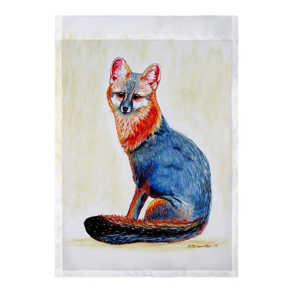 Betsy Drake FL1149 12.5 x 18 in. Gray Fox Flag