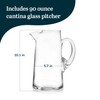 Libbey Cantina Glass Pitcher in Gift Box, 79.3 oz, Clear