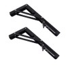Oudtinx 2PCS Folding Shelf Brackets,Heavy Duty Triangle Shelf Bracket for
