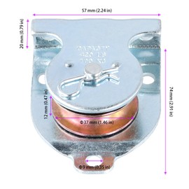 TAICHEUT 8 Pack Wall Mounted Pulley, 1-1/2 Inch Single Pulley Iron Galvanized Silver Small Directional Wire Rope Pulley for 3/8" Wire or Rope, Zinc-Plated