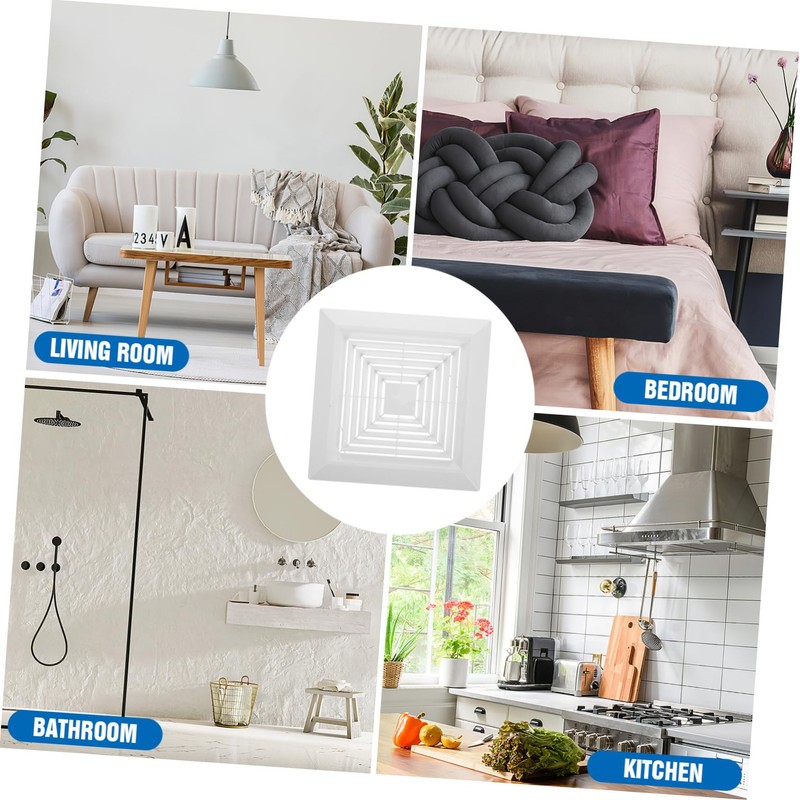 SEWACC Bathroom Exhaust Vent Cover Grille for Square Exhaust Fan