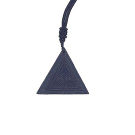 Anti-Radiation EMF Triangle Eye of Horus Shungite Pendant,Eye of God Shungite Necklace Emf Protection Blocker Necklace
