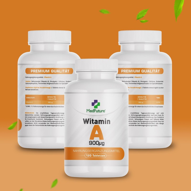 Vitamin A 120 Tablets Healthy Skin Hair Nails Metabolism High