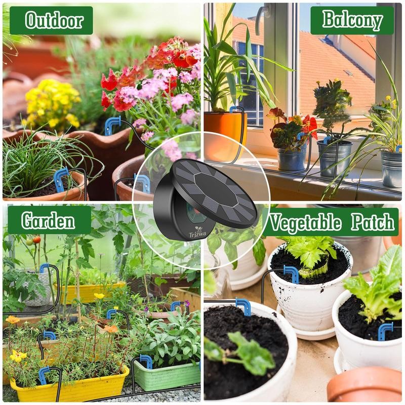 Solar Automatic Drip Irrigation System Kit, DIY Irrigation System for