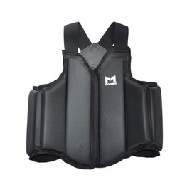 Muspo Simple Black Combat Protective Gear Taekwondo Body Protector For Martial Arts Dojos, Athletes, Sparring, and Practice / 심플 블랙 격투기보호구 태권도몸통보호대 무술도장 선수용 대련용 연습용