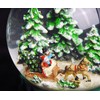20171 Snow Globe Nostalgia Sleigh Ride on Base Cubic Green