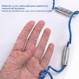 Red de pesca Lawaia de 4 pies - Red fundida para agua salada y camarones