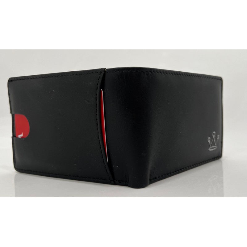 JLSW Men's Wallet with RFID Protection (Black-Black)