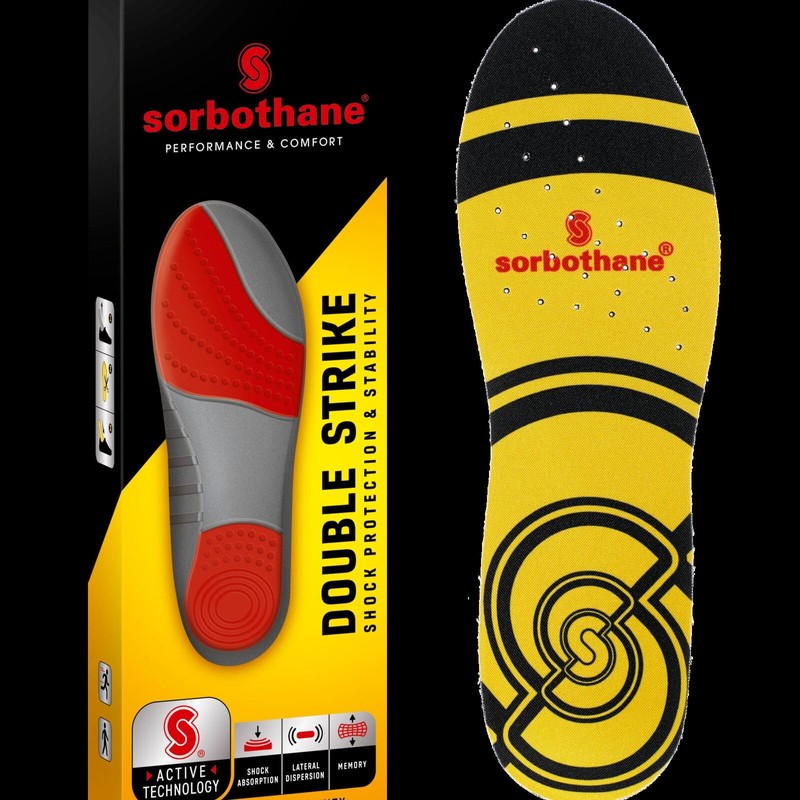 SORBOTHANE Double Strike Insoles for Men and Women Antibacterial Shock