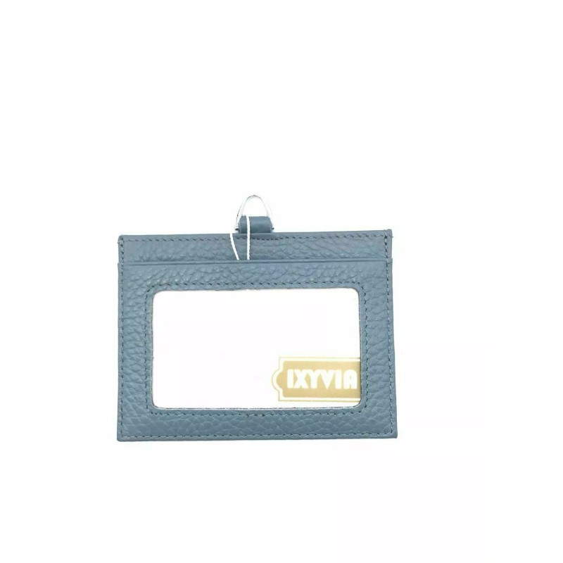 IXYVIA Horizontal Genuine Leather ID Case Badge Holder, Card Holder