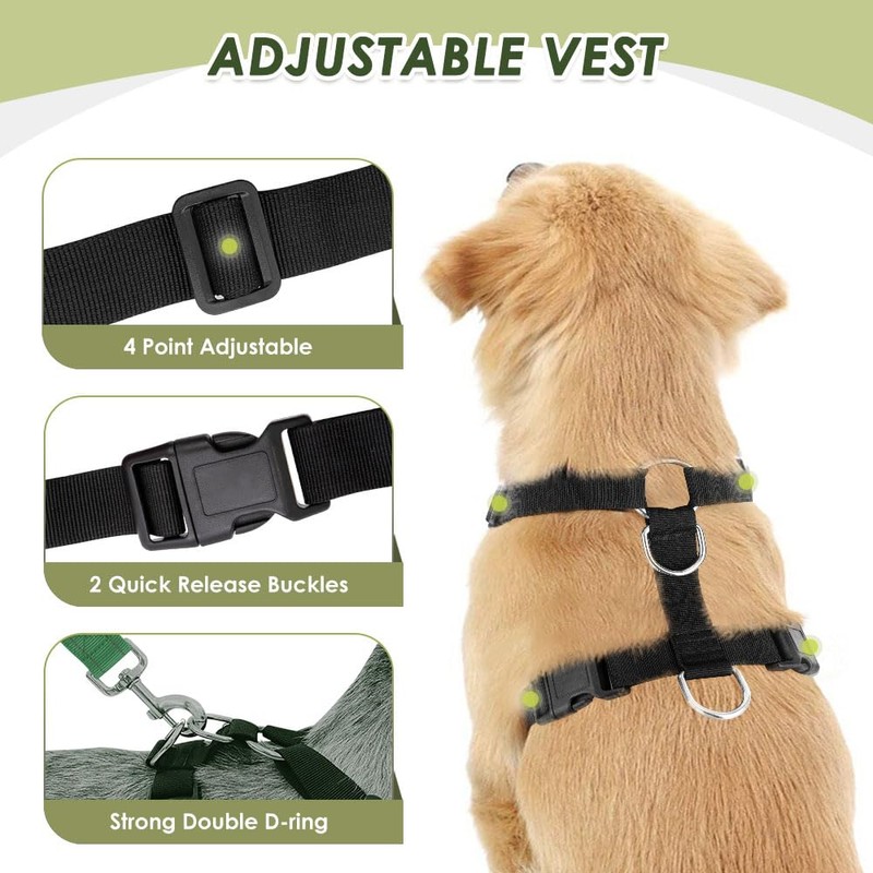 Lukovee Dog Seat Belt for Car, Adjustable Dog Car Harness