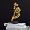 Tibeoyad Schweigen ist Gold Statue, Office Shelf Table Decoration Abstract
