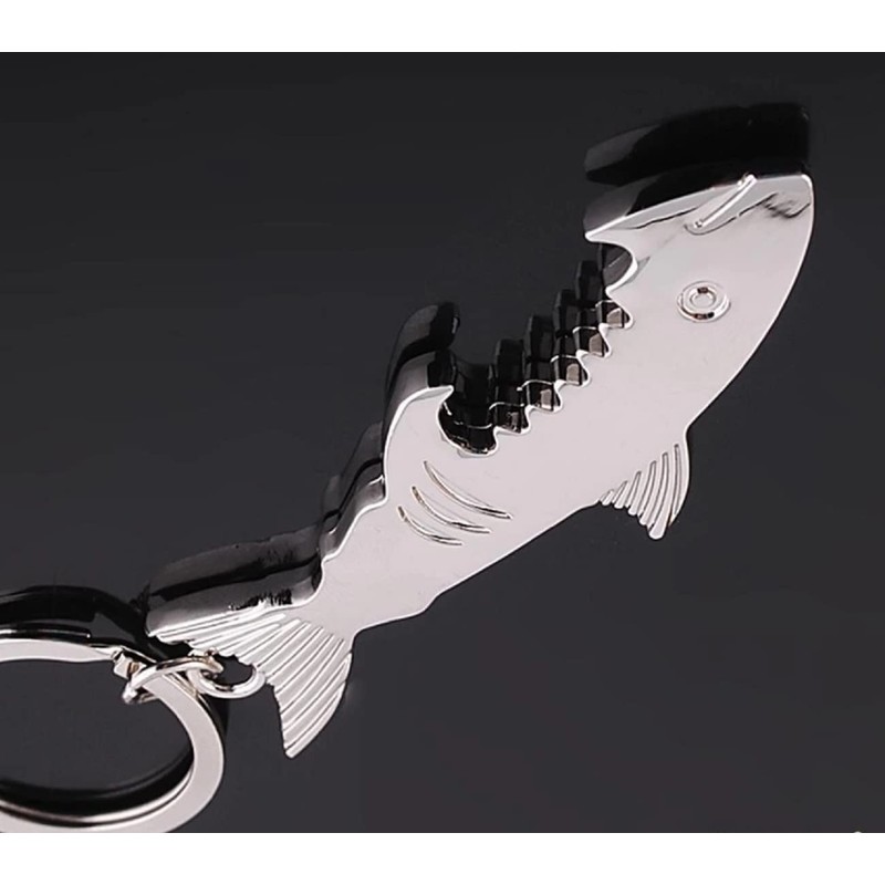 Sportigo ® Shark Keyring with Bottle Opener in Silver /
