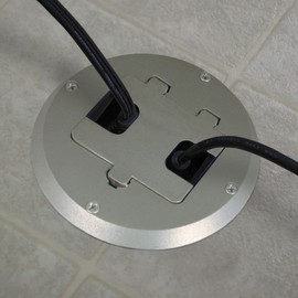 Hubbell-Raco 6239SS Round Stainless Steel Floor Box Kit for Wood Floors