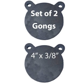 Tactical Scorpion Gear TSG-GG42 AR500 Set of Two 4" x 3/8" Steel Shooting Target Gong Laser Cut