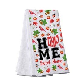 PWHAOO State Kitchen Towel State Tea Towel State Symbols Gift Travel Lover Gift (Sweet Home Towel)
