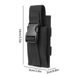 MiOYOOW Flashlight Holster Tactical Flashlight Bag Waterproof Nylon Torch Case Tactical Torch Nylon Holster for Camping Hiking Hunting Emergency