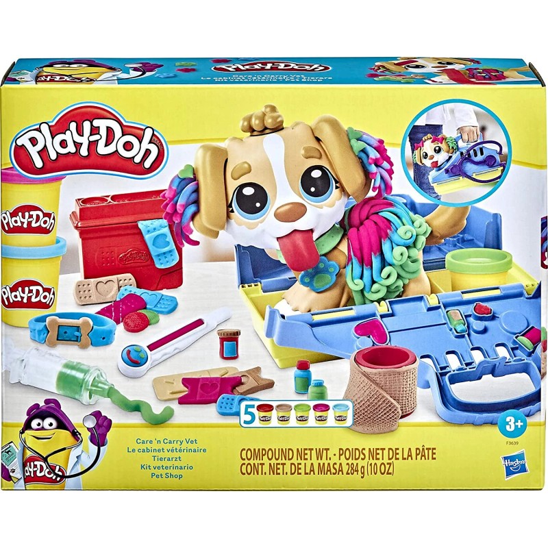 Play-Doh Care 'N Carry Vet Playset for Kids 3 Years
