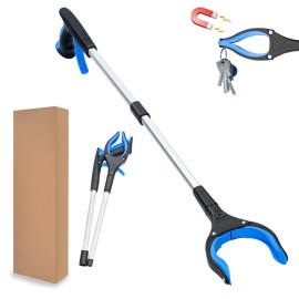 32"Foldable Sturdy Aluminum Pick Up Tool Reacher Grabber for Elderly Assistance
