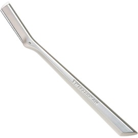 TWEEZERMAN Facial Hair Razor (Precise Hair Removal with Razor Blade, Stainless Steel) Silver