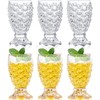 S.K.SALES Crystal Clear Pineapple Shaped Juice Glasses Set of 6,