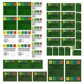 geo-versand Geocaching Sticker Set Petlings Film Cans Logbooks Note Stashnote Finder Note Sticker